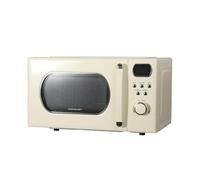 Cookology RETDD20CR Freestanding Retro Microwave - 20 Litre Capacity - With 25.5cm Turntable - 800W Microwave - 8 Auto Cooking Programs - 5 Cooking Power Levels - Defrost Setting - Cream