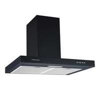 Cookology TSH601BK/A - A Energy Rated, Chimney Cooker Hood 60cm Kitchen Extractor Fan with LED Light, 3 Speed Settings - Black