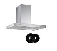 Cookology TSH601SS/A 60cm Kitchen Chimney cooker hood extractor fan in stainless steel with Filters