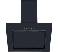 Cookology VER605BK 60cm Angled Glass Cooker Hood, Touch Control, 3 Speeds, LED, Auto Timer - Black