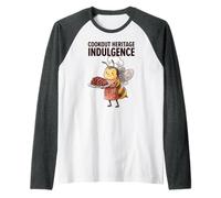 Cookout Heritage Indulgence Bee Chef Culture Barbecue Humor Raglan Baseball Tee