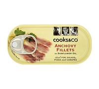 Cooks & Co Anchovy Fillets in Sunflower Oil (50g) - Pack of 2