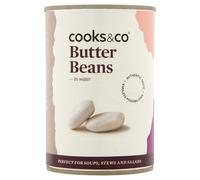 Cooks&Co Butter Beans, 400g, (Pack of 12)