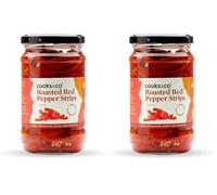 Cooks & Co Roasted Red Pepper Strips, 300g (Set of 6) (Pack of 2)