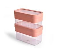 Cook's Essentials Set of 2 Adjustable Horizontal Height Containers MARSHMALLOW
