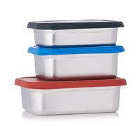 Cook's Essentials Set of 3 Assorted Stainless Steel Food Containers