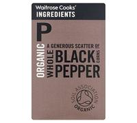 Cooks' Ingredients Organic Black Peppercorns Waitrose 40g