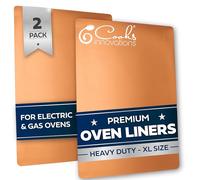 Cooks Innovations Non-Stick Oven Protector Mat - 2 Heavy Duty Nonstick Rack Liners to Protect Convection, Electric, Gas & Microwave Ovens - BPA & PFOA Free Heat Resistant Baking Mat