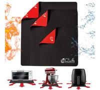 Cooks Innovations: Original 3 Pack Kitchen Countertop Appliance Sliders Mat - Scratch Protecting & Heat Resistant Easy Moving Slider Mats for Countertop Appliances - Coffee Maker, Air Fryer, Blender