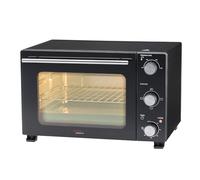 Cooks Professional 28L Mini Oven 1500W, Electric Portable Countertop Cooker | Multi Function, Adjustable Temperature Control & Timer, Includes Roasting Dish & Wire Rack | Black & Silver