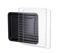 Cooks Professional 2pc Wire Rack and Baking Tray for 48L Mini Oven - Spare Replacement Part - Versatile Enamel-Coated Iron Tray & Stainless Steel Racks