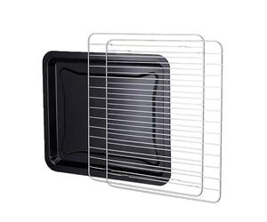 Cooks Professional 2pc Wire Rack and Baking Tray for 48L Mini Oven - Spare Replacement Part - Versatile Enamel-Coated Iron Tray & Stainless Steel Racks