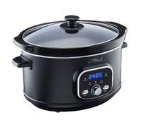 Slow Cooker Digital Ceramic Pot 3.5L Capacity Timer Cooks Professional Black One Size