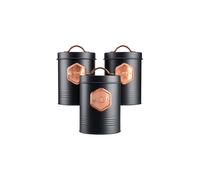 Cooks Professional 3 Kitchen Storage Set | Black / Copper