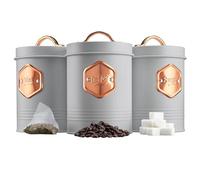 Cooks Professional 3 Piece Storage Canister Set Grey/Copper, Multi