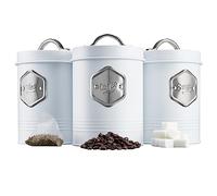 Cooks Professional 3 Piece Kitchen Storage Set | White / Silver