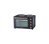 Cooks Professional 34L Mini Oven with 2 Hobs | Black / Copper