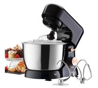 Cooks Professional Stand Mixer 1000W with 8 Speeds & Pulse Function, 4.5L Mixing Bowl, Splash Guard, Whisk, Beater & Dough Hook | Electric Kitchen Mixer for Cakes, Bread, Baking | Black & Rose Gold