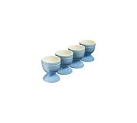 Cooks Professional Set of 4 Colourful Egg Cups | 40ml Durable Chip Resistant Ceramic Stoneware Dinnerware Graduated Design Egg Holders | Dishwasher & Microwave Safe | Blue