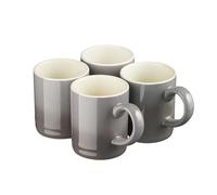 Cooks Professional 4 Piece Espresso Coffee Cup Set, 100ml Capacity | Grey | Set of 4, Durable Stoneware, Stylish Colourful Graduated Design, Mini Drinking Mugs, Dishwasher & Microwave Safe