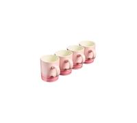 Cooks Professional 4 Piece Colourful Stoneware Mug Set | Tea Coffee Hot Chocolate Drinking Cups | Microwave Dishwasher Refrigerator Freezer Safe | 350ml Capacity | Pink