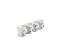Cooks Professional 4 Piece Colourful Stoneware Mug Set | Tea Coffee Hot Chocolate Drinking Cups | Microwave Dishwasher Refrigerator Freezer Safe | 350ml Capacity | White