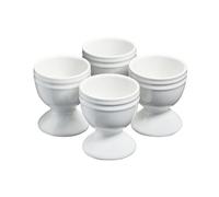 Cooks Professional 4-Piece White Stoneware Egg Cup Set - 4 x 40ml Capacity