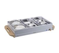Buffet Warmer Food Server 3 4 or 5 Section Serving Tray & Hotplate 4 Colours