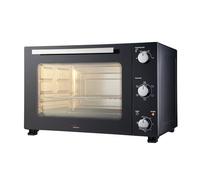 Cooks Professional 48L Mini Oven, Electric Multi Function Countertop Cooker, Adjustable Temperature Control & Timer, Wire Rack & Detachable Handle (48L Black and Silver)