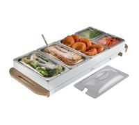 Buffet Warmer Food Server 3 4 or 5 Section Serving Tray & Hotplate 4 Colours