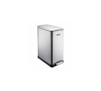 Cooks Professional 50L Dual Recycling Slimline Pedal Bin | Silver