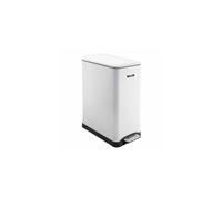 Cooks Professional 50L Dual Recycling Slimline Pedal Bin | White