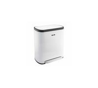 Cooks Professional 60L Dual Recycling Pedal Bin | White