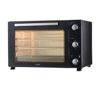 Cooks Professional 60L Mini Oven | X-Large Electric Countertop Cooker | 2300W | Adjustable Temperature Control & Timer | 2 Wire Racks, Crumb Tray, Baking Tray & Detachable Handle | Black/Silver