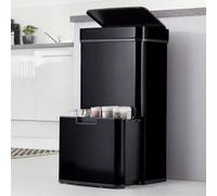 Cooks Professional 75L Sensor Recycling Bin with Food Caddy | Black