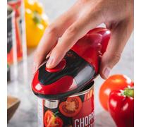 Cooks Professional Electric Can Opener | Automatic Cordless Tin Opener for Arthritic & Arthritis Hands | Hands Free Operation Can Openers | One Touch Design (Red and Black)