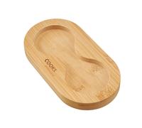 Cooks Professional Bamboo Salt and Pepper Mill Tray | Modern & Stylish Wooden Stand for Condiment Grinders | Kitchen Countertop Worktop & Dining Table Protector | 16 x 8.5cm
