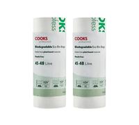 Cooks Professional Biodegradable Compostable Bin Bags 45-48L - Eco-Friendly Plant-Based Garbage Or Recycling Liners - 50 Pack
