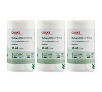Cooks Professional Biodegradable Compostable Bin Bags 55-65L - Eco-Friendly Plant-Based Garbage Or Recycling Liners - 75 Pack