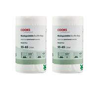 Cooks Professional Biodegradable Compostable Bin Bags 55-65L - Eco-Friendly Plant-Based Garbage Or Recycling Liners - 50 Pack