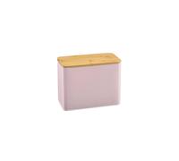 Cooks Professional Bread Bin, Linen Bag and Bamboo Board Set | Pink