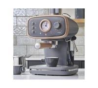 Cooks Professional Coffee Machine Espresso Maker Barista Pro 15-Bar Pump Frothing Wand Nordic Grey