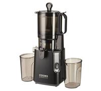 Cooks Professional Cold Press Juicer with Wide XL Feeding Chute, 1.8L Hopper & Separate Juice & Pulp Outlets | Powerful Slow Screw Masticating High Yield Juicing Machine for Whole Fruits & Vegetables