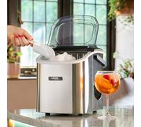 Cooks Professional Compact Ice Maker With Scoop & 1.3L Tank - Countertop Ice Cube Machine, Makes 12Kg Per Day - Silver