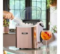 Cooks Professional 12KG Ice Maker Machine with Scoop | Countertop Ice Cube Maker for Home, Kitchen, Bar | Large Capacity 1.3L Water Tank | Quick & Easy with 2 Ice Size Options | No Plumbing | Copper