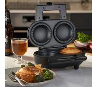 Cooks Professional Deep Fill Pie Maker with Crimping Edge, Spatula & Cutter - 2-Pie in Black Cooks Professional Black