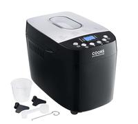 Cooks Professional Digital Bread Maker | 15 Programmes, 8 Custom Presets, Delay Timer & Keep Warm Function & Accessory Kit | Kitchen Countertop Breadmaker Machine for Home Baking | Black & Silver
