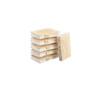 Cooks Professional Set of 6 Eco Scourer Sponges | Biodegradable & Compostable Multipurpose Cleaning Sponge for Kitchen, Bathroom, Household | 100% Natural Cellulose & Loofah | Plastic Free |