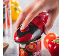 Cooks Professional Electric Can Opener | Automatic Cordless Tin Opener for Arthritic & Arthritis Hands | Hands Free Operation Can Openers | One Touch Design (Red and Black)