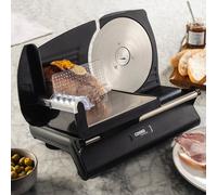 Cooks Professional Electric Food Slicer Machine for Bread Meat Cheese Vegetables 150W in Silver Cooks Professional Silver